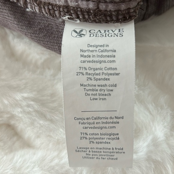 NWOT Carve Designs Oahu Corduroy Shorts Raisin Size 10 - Picture 7 of 8